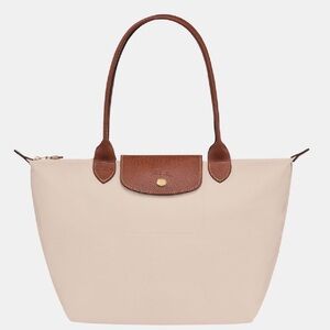 LONGCHAMP Lepliege Medium Brown and Paper/Cream Color Women's Bag